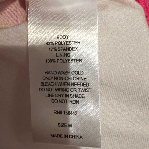 Hula Honey Solid Zipper Bralette Bikini Top Swim Pink Medium NWT - Picture 7 of 8